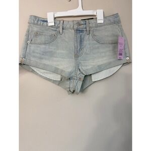 Wild Fable Cheeky Denim Shorts Womens 6 Light Wash Mid-Rise Rigid NWT